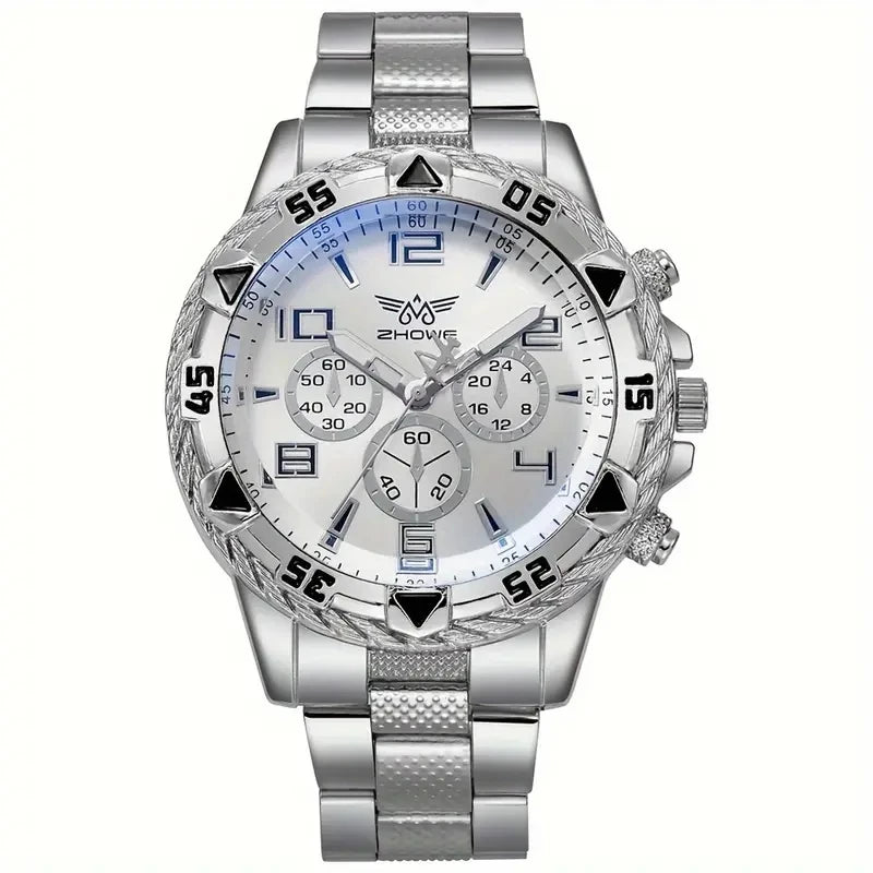 Men’s Large Dial Quartz Watch – Fashion, Business, Gift Idea