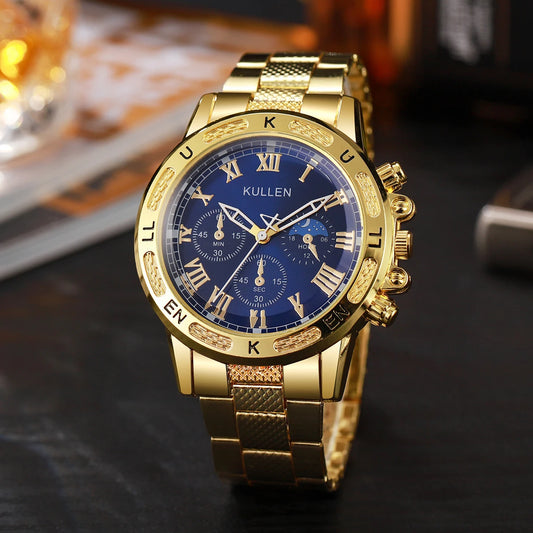 Luxury Large Dial Men’s Quartz Watch – Business & Fashion