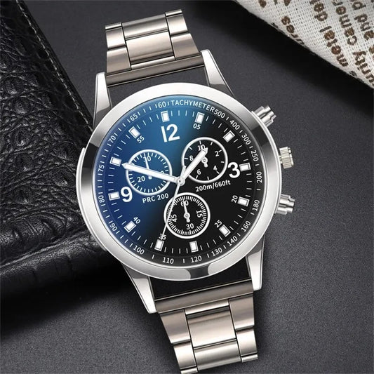 Luxury Men’s Quartz Watch – Stainless Steel, Casual, Business