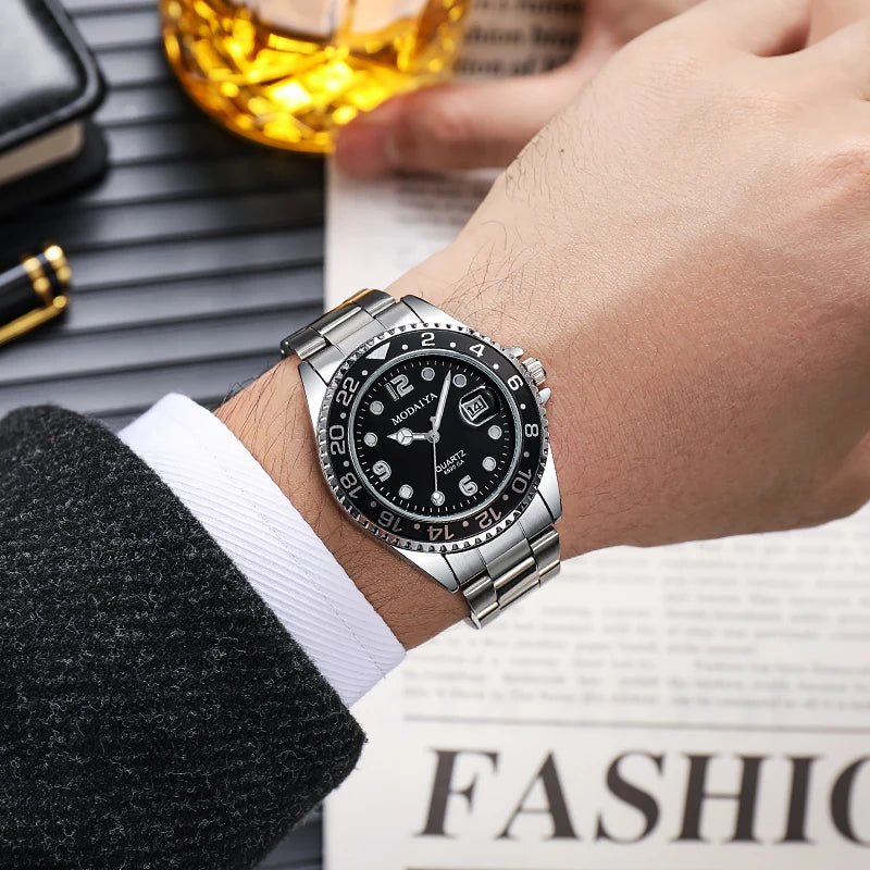 2022 Men’s Fashion Quartz Watch – Stainless Steel, Luxury Brand