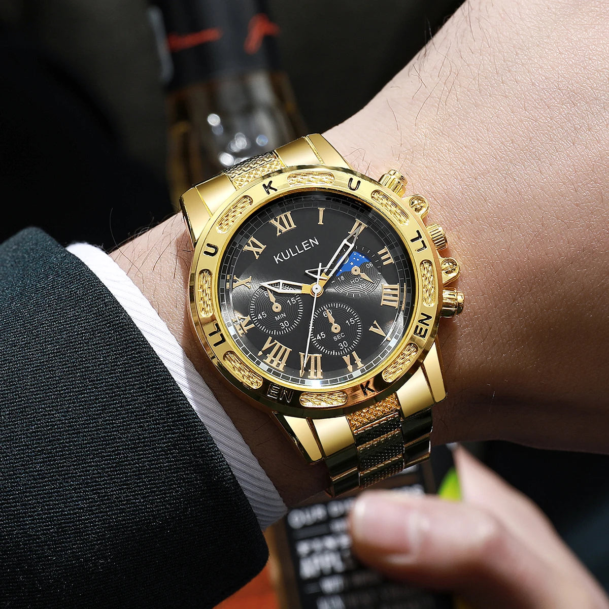 Luxury Large Dial Men’s Quartz Watch – Business & Fashion