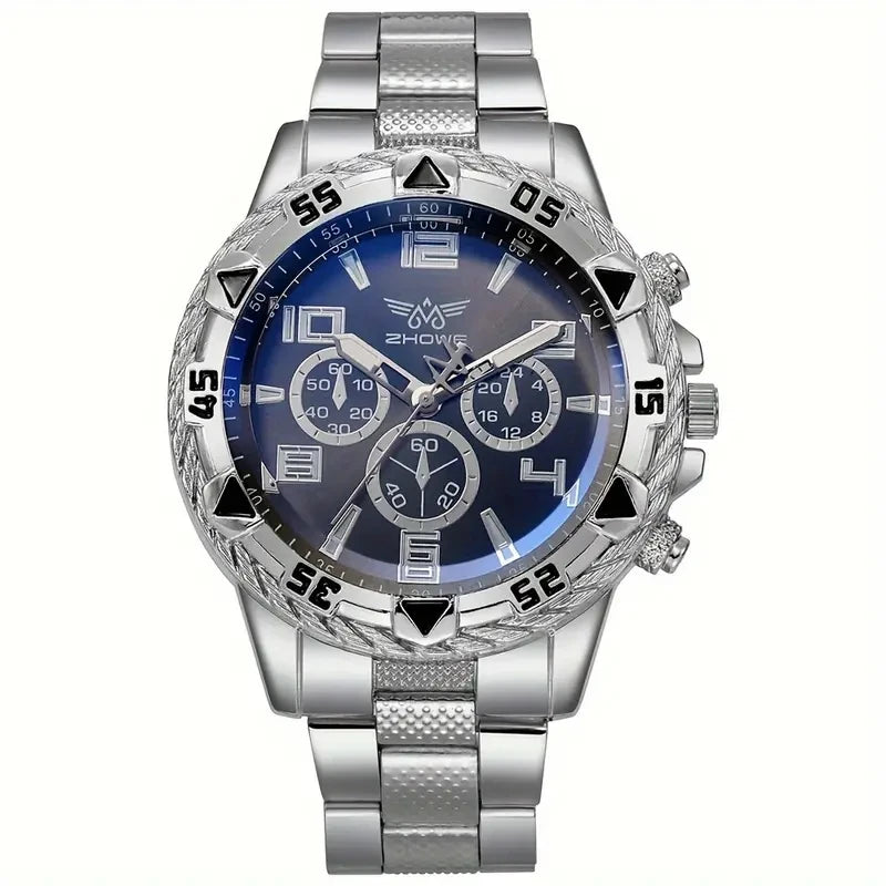 Men’s Large Dial Quartz Watch – Fashion, Business, Gift Idea