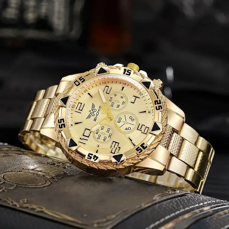 Men’s Large Dial Quartz Watch – Fashion, Business, Gift Idea