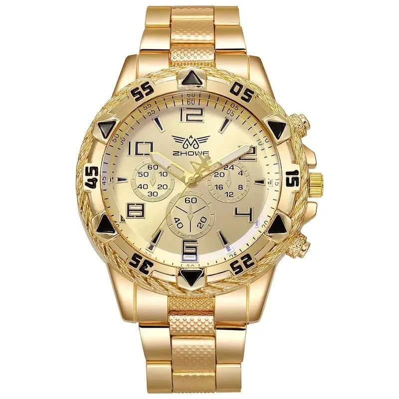 Men’s Large Dial Quartz Watch – Fashion, Business, Gift Idea