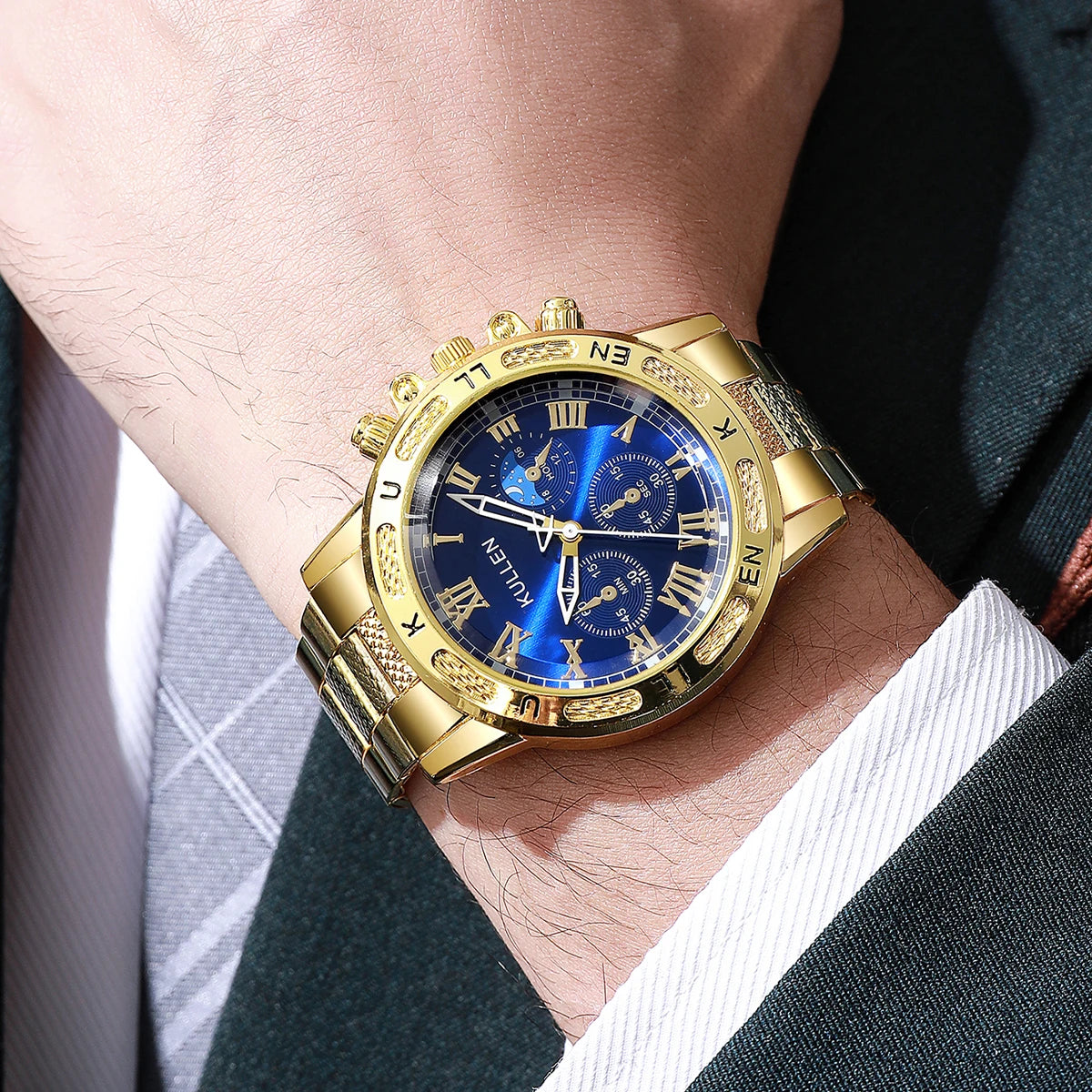 Luxury Large Dial Men’s Quartz Watch – Business & Fashion