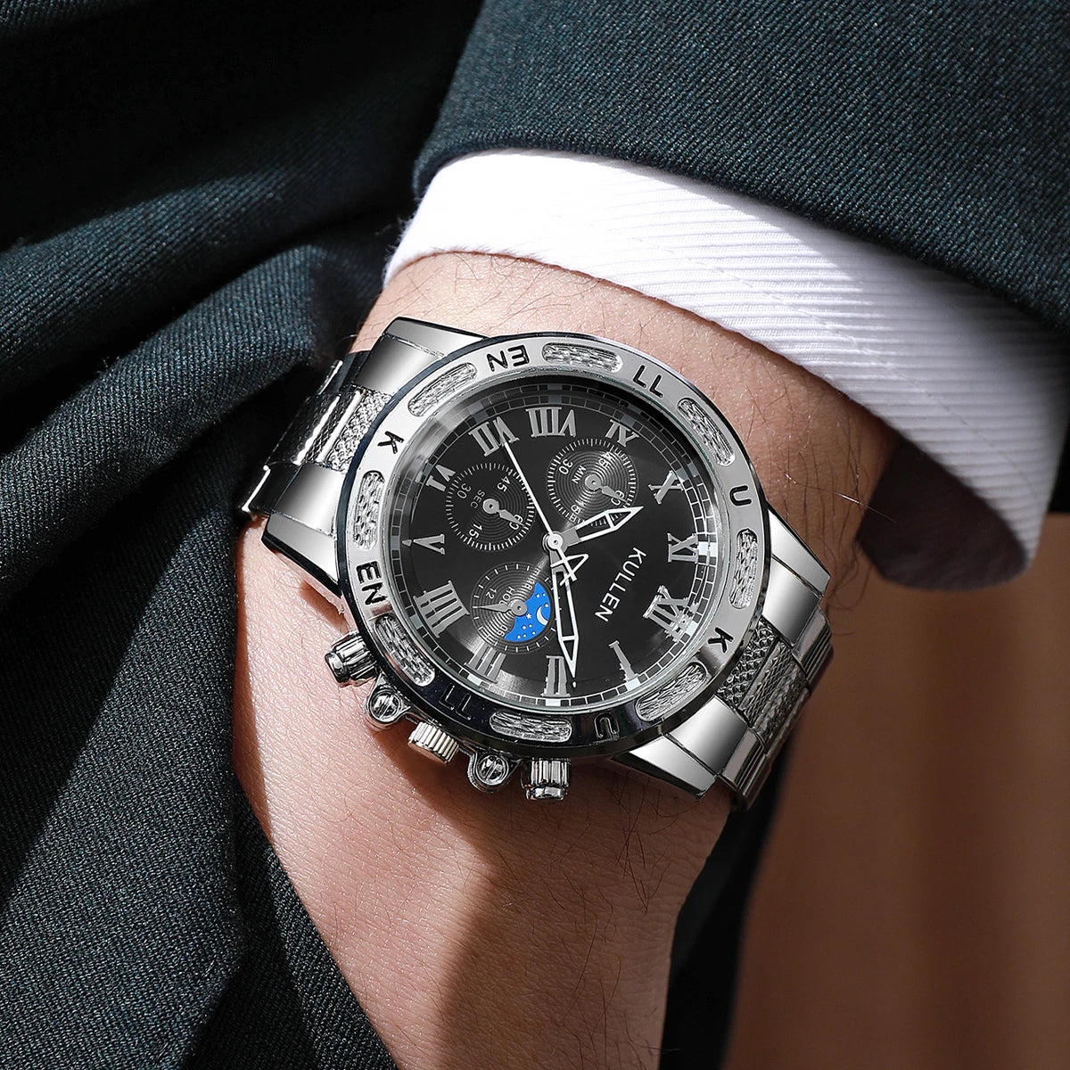 Luxury Large Dial Men’s Quartz Watch – Business & Fashion