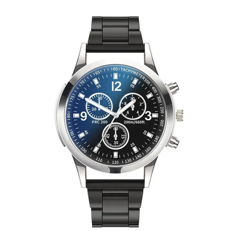 Luxury Men’s Quartz Watch – Stainless Steel, Casual, Business