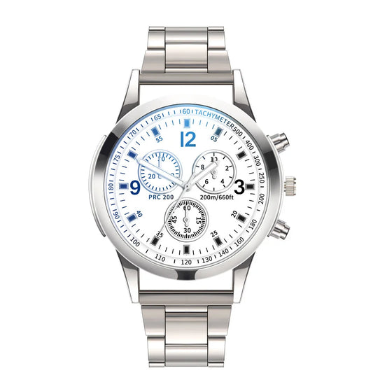 Luxury Men’s Quartz Watch – Stainless Steel, Casual, Business