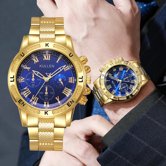 Luxury Large Dial Men’s Quartz Watch – Business & Fashion