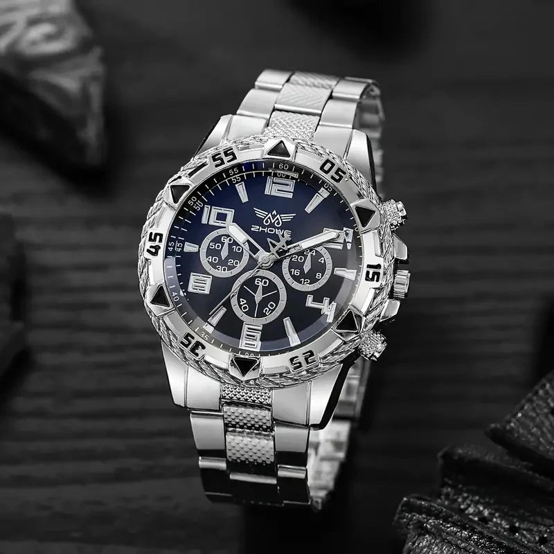 Men’s Large Dial Quartz Watch – Fashion, Business, Gift Idea