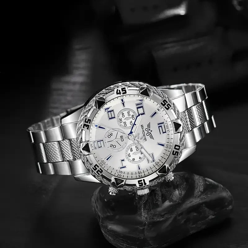Men’s Large Dial Quartz Watch – Fashion, Business, Gift Idea